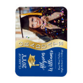 Magnet Flexible Bleu profond | Gold Graduate Wave Grad Casquette p (Vertical)