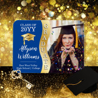 Bleu profond | Gold Graduate Wave Grad Casquette p
