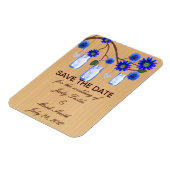 Magnet Flexible Bleu Rustique Confitures Mason Enregistrer L'Aiman (Côté Gauche)