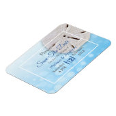 Magnet Flexible Bleu Sable Dollar Mariage Enregistrer la date Magn (Côté Gauche)