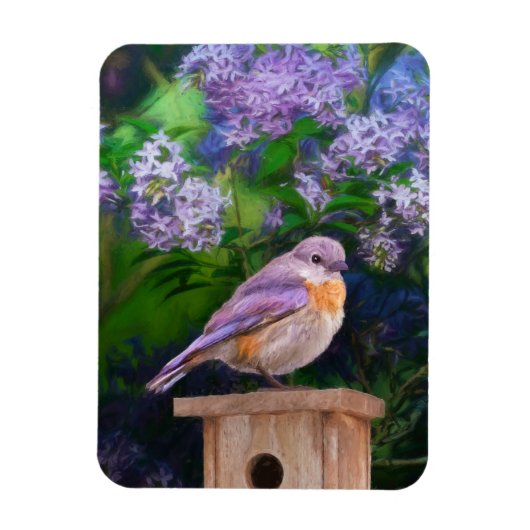 Magnet Flexible Bleuet de l'Est en neige - Photo originale (Vertical)