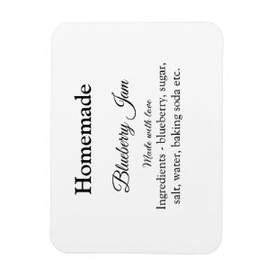 Magnet Flexible Bleuet maison et confiture faite avec amour ajoute