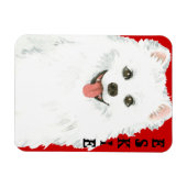 Magnet Flexible Bloc de couleur Eskimo Chien américain (Horizontal)