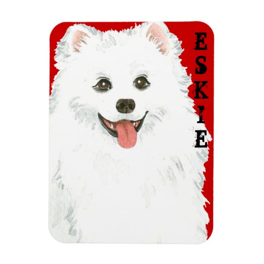 Magnet Flexible Bloc de couleur Eskimo Chien américain (Vertical)