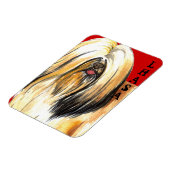 Magnet Flexible Bloc de couleur Lhassa Apso (Côté Gauche)