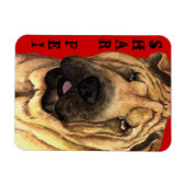 Magnet Flexible Bloc de couleur Shar-Pei (Horizontal)