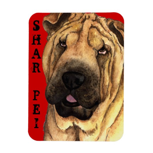 Magnet Flexible Bloc de couleur Shar-Pei (Vertical)