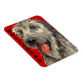Magnet Flexible Bloc de couleur Wolfhound irlandais (Côté Droit)
