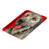 Magnet Flexible Bloc de couleur Wolfhound irlandais (Côté Gauche)