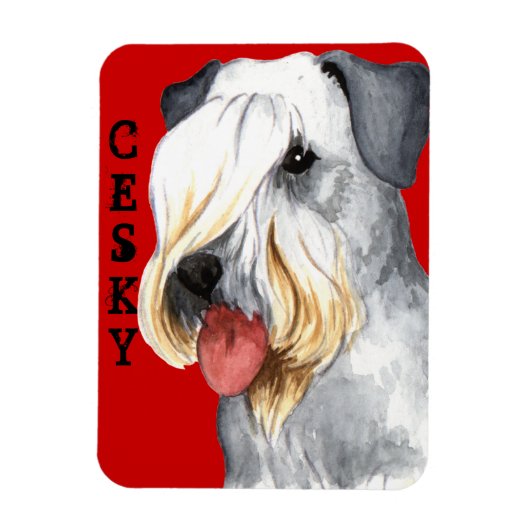 Magnet Flexible Bloc de couleurs Cesky Terrier (Vertical)