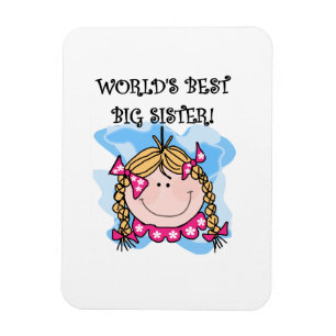 Magnet Flexible Blond World's Best Big Sister Gifts