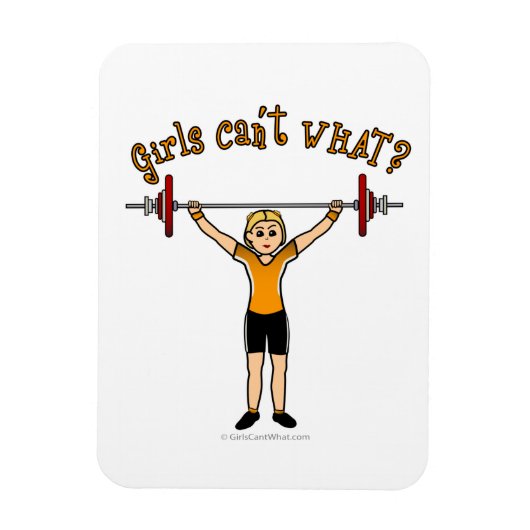 Magnet Flexible Blonde Girl Poids (Vertical)