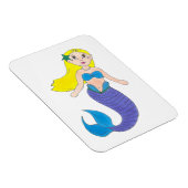 Magnet Flexible Blonde nage Sirène fille pourpre Queue Océan Mer (Côté Droit)