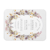 Magnet Flexible Bloom Fleur sauvage romantique Sauvez la date (Horizontal)