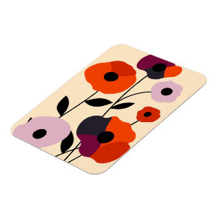 Magnet Flexible Bloom minimal du pavot