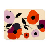 Magnet Flexible Bloom minimal du pavot (Horizontal)