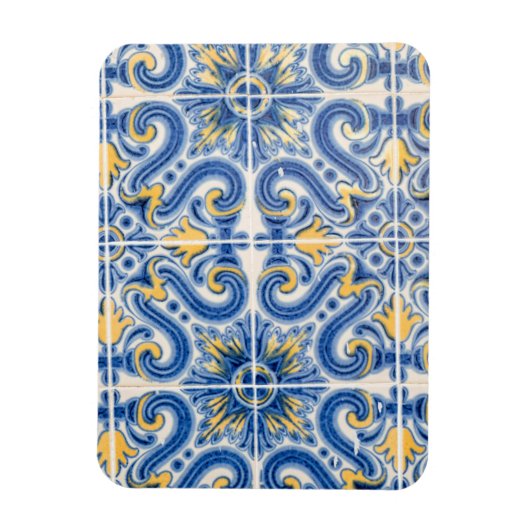 Magnet Flexible Blue and yellow tile, Portugal (Vertical)