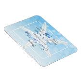 Magnet Flexible Blue Beachy Starfish Mariage Enregistrer la date M (Côté Droit)