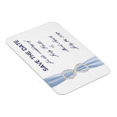 Magnet Flexible Blue Diamond Infinity Wedding Enregistrer La Date  (Côté Droit)