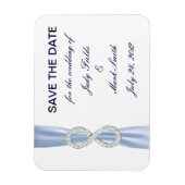 Magnet Flexible Blue Diamond Infinity Wedding Enregistrer La Date  (Vertical)