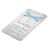 Magnet Flexible Blue Dragonfly Enregistrer la date (Côté Gauche)