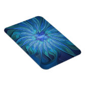 Magnet Flexible Blue Flower Fantasy Pattern, Abstract Fractal Art (Côté Droit)