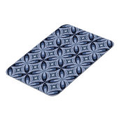 Magnet Flexible Blue Geometric Pattern Retro Style (Côté Gauche)