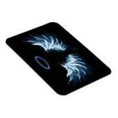 Magnet Flexible Blue Glowing Angel Wings on black background (Côté Droit)