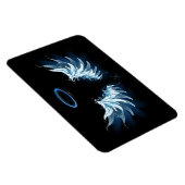 Magnet Flexible Blue Glowing Angel Wings on black background (Côté Droit)