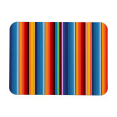 Magnet Flexible Blue Gold Red Sarape mexicaine (Horizontal)