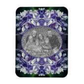 Magnet Flexible Blue Hydrangea Petals Frame Ajouter Votre Photo (Vertical)