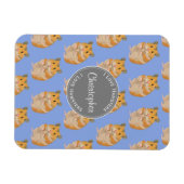 Magnet Flexible Blue I love Hamsters Hamster Motif (Horizontal)