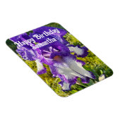 Magnet Flexible Blue Iris Irises Fleurs florales Anniversaire (Côté Droit)