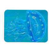Magnet Flexible Blue Jellyfish Painting (Horizontal)