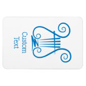 Magnet Flexible Blue Lyre (Horizontal)