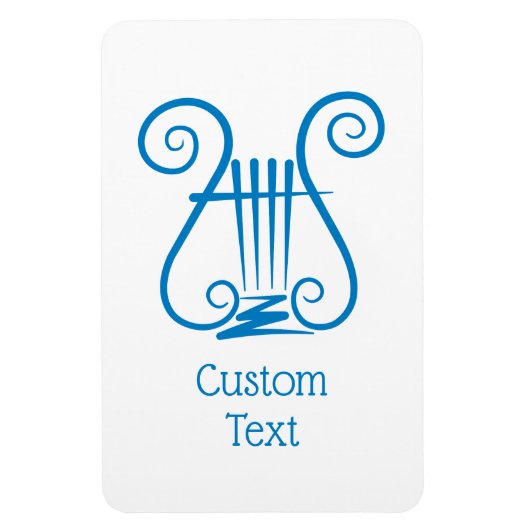 Magnet Flexible Blue Lyre (Vertical)