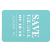 Magnet Flexible Blue Modern Elegance Enregistrer l'aimant Date (Horizontal)