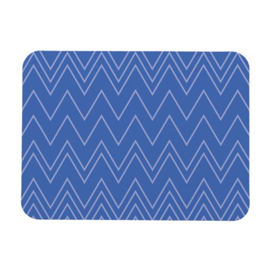 Magnet Flexible Blue, moderne, simple, cool, trendy zigzag (Horizontal)
