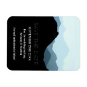 Magnet Flexible Blue Mountain Range, Mariage Rustique Enregistrer  (Horizontal)