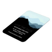 Magnet Flexible Blue Mountain Range, Mariage Rustique Enregistrer  (Côté Gauche)