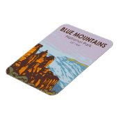 Magnet Flexible Blue Mountains National Park Australie Vintage (Côté Gauche)