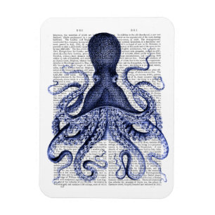 Magnet Flexible Blue Octopus