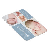 Magnet Flexible Blue Photo Collage Baby Boy Faire-part de naissanc (Côté Droit)