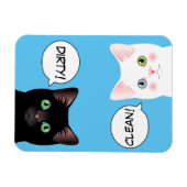 Magnet Flexible Blue Pop Art Chat Sale Lave-vaisselle propre Magne (Horizontal)