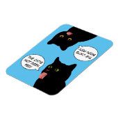 Magnet Flexible Blue Pop Art Feed the Cat sign (Côté Gauche)