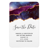 Blue & Purple Space & Stars Mariage Enregistrer La