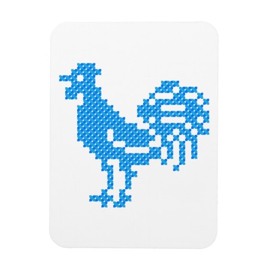 Magnet Flexible Blue Rooster (Vertical)
