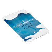 Magnet Flexible Blue rustique aquarelle jeans texture ajouter le n (Côté Droit)