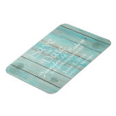 Magnet Flexible Blue Seashell sur Wood Beach Mariage Enregistrer l (Côté Gauche)