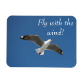 Magnet Flexible Blue Sky Flying Seagull Inspiration (Horizontal)